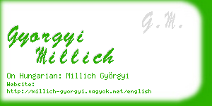 gyorgyi millich business card